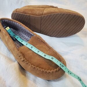 Lands' End Men's Brown Suede Slip-On Loafers